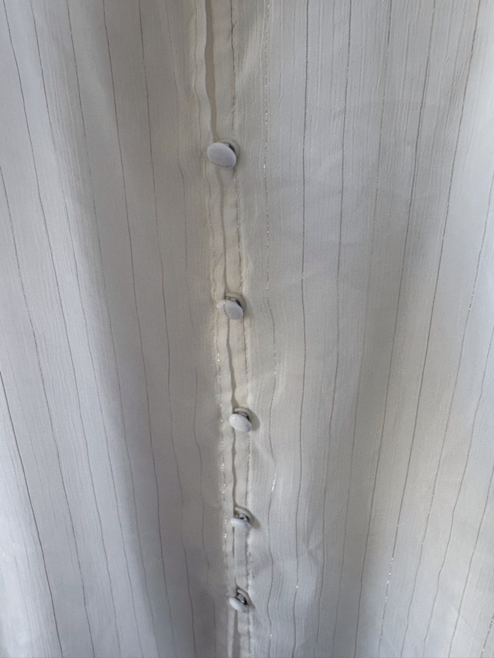 White House Black Market Size M Tie Neck Blouse career Office Church Party NWT - Picture 6 of 13